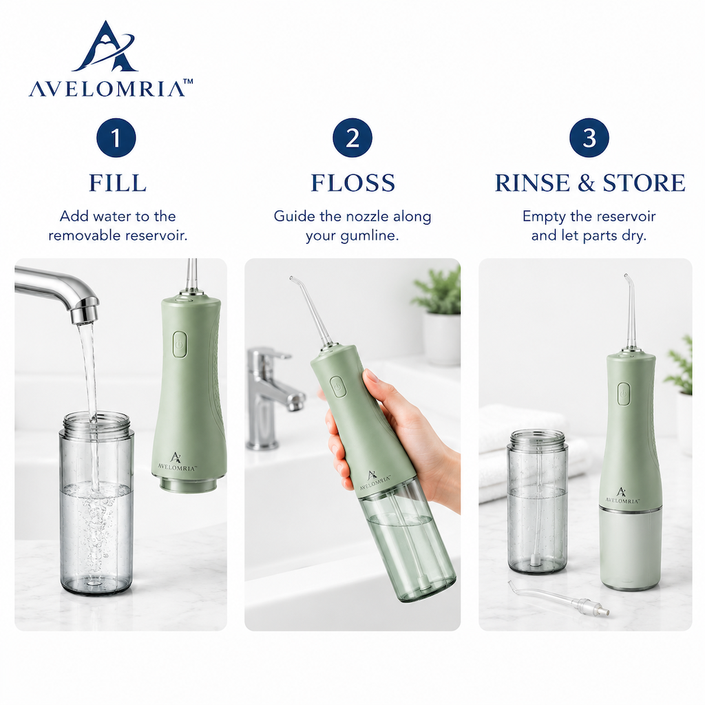 avelomria™ Virelle Rechargeable Portable Water Flosser — 4