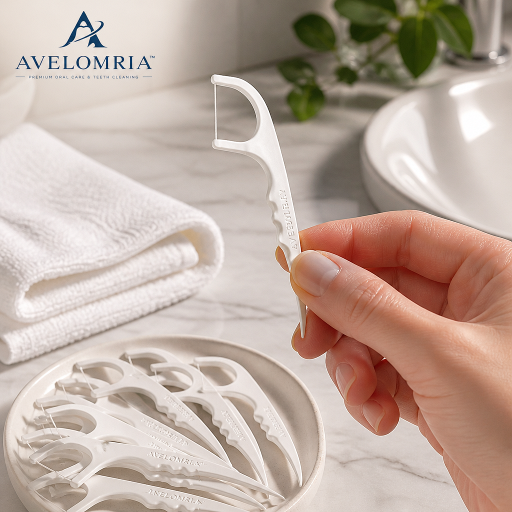 avelomria™ Aurelle Ergonomic Dental Floss Picks — 5