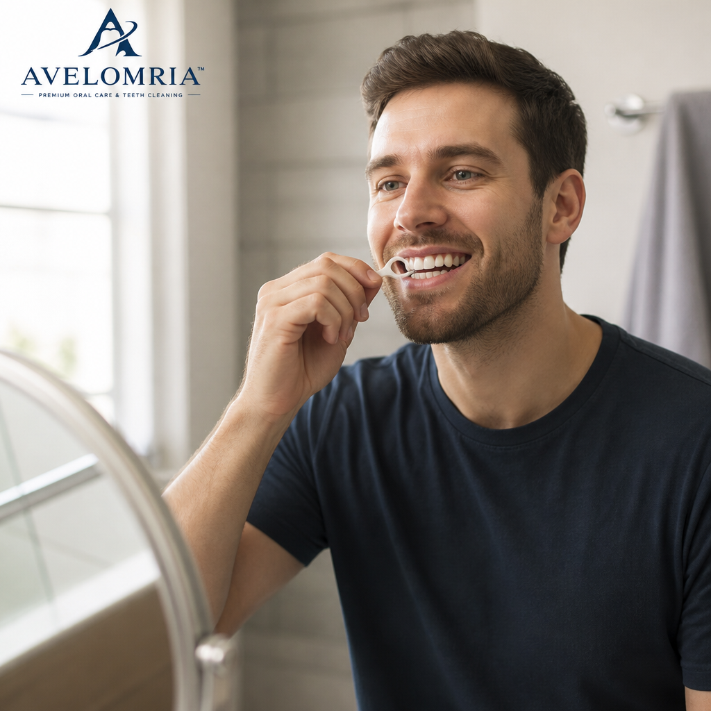 avelomria™ Aurelle Ergonomic Dental Floss Picks — 8