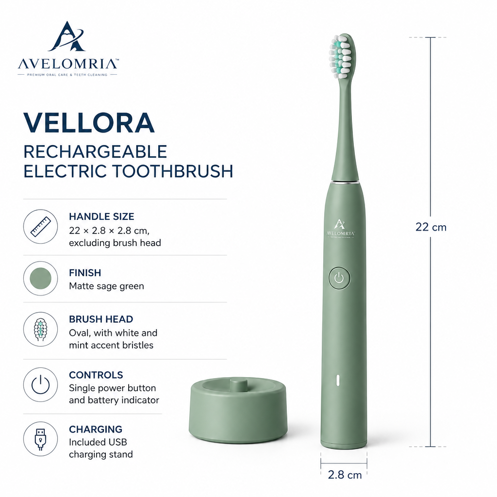avelomria™ Vellora Rechargeable Electric Toothbrush — 4
