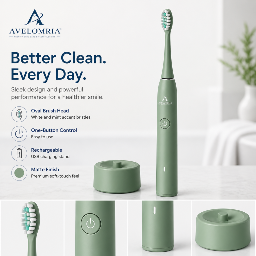 avelomria™ Vellora Rechargeable Electric Toothbrush — 6
