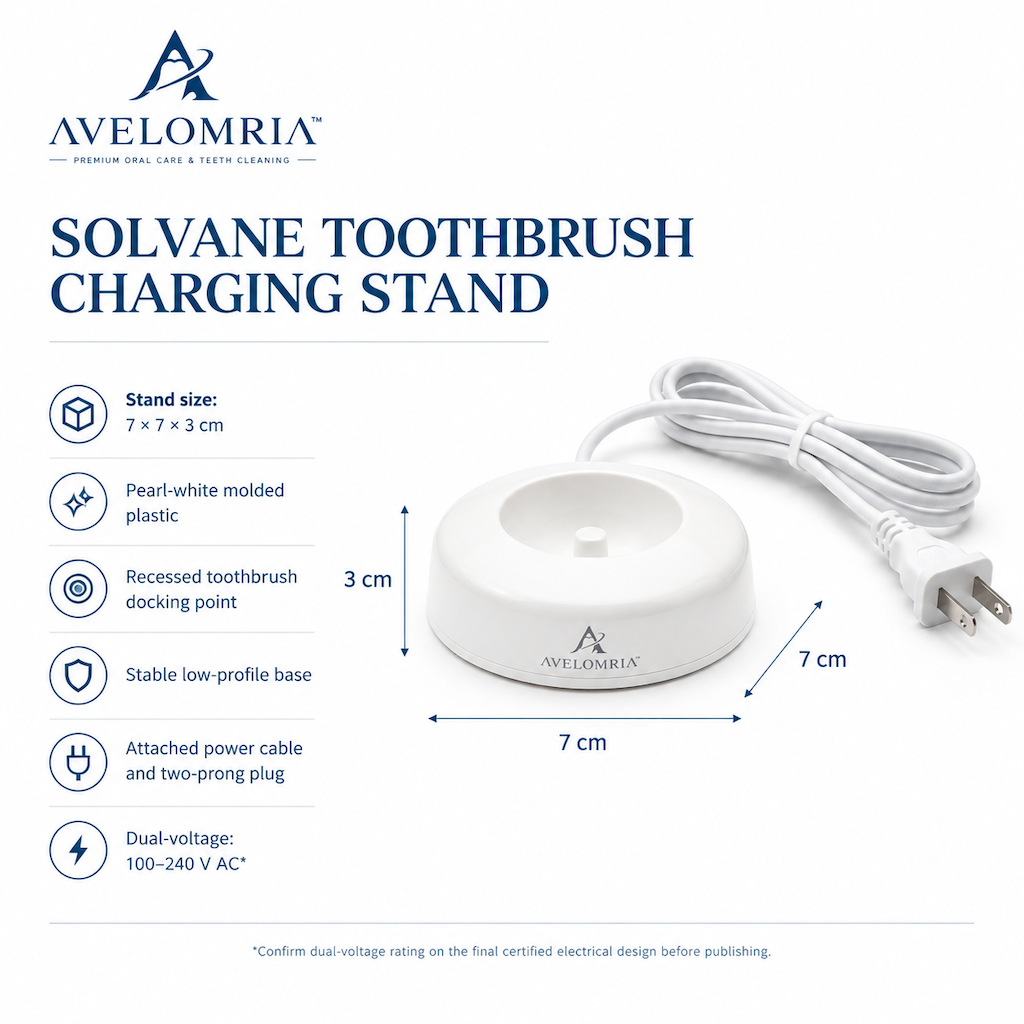 avelomria™ Solvane Dual-Voltage Toothbrush Charging Stand — 2