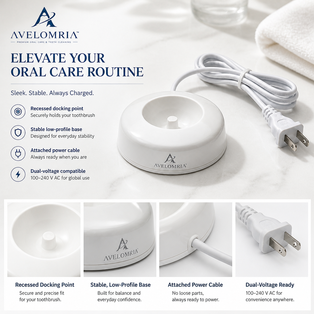 avelomria™ Solvane Dual-Voltage Toothbrush Charging Stand — 4