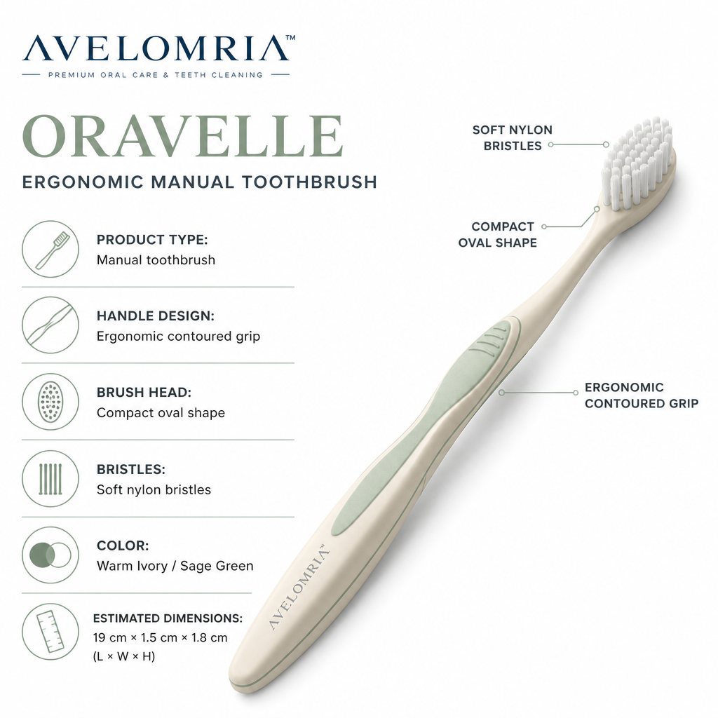 avelomria™ Oravelle Ergonomic Manual Toothbrush — 4