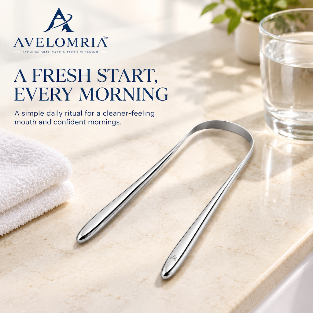 avelomria™ Lunelle Stainless Steel Tongue Scraper — 2