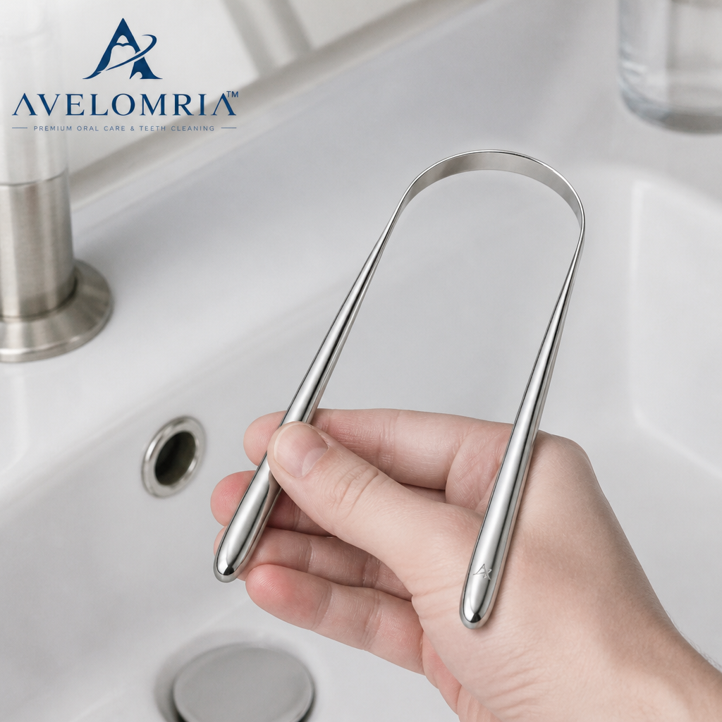 avelomria™ Lunelle Stainless Steel Tongue Scraper — 4
