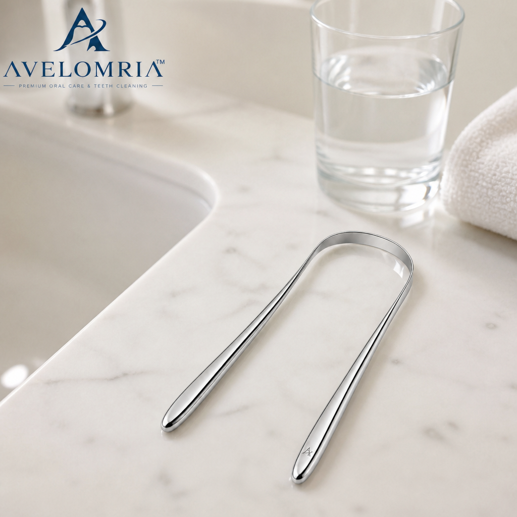 avelomria™ Lunelle Stainless Steel Tongue Scraper — 7